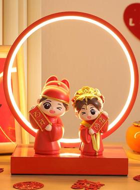 百年好合结婚摆件婚房布置装饰品送新娘新人闺蜜订婚高档实用礼物