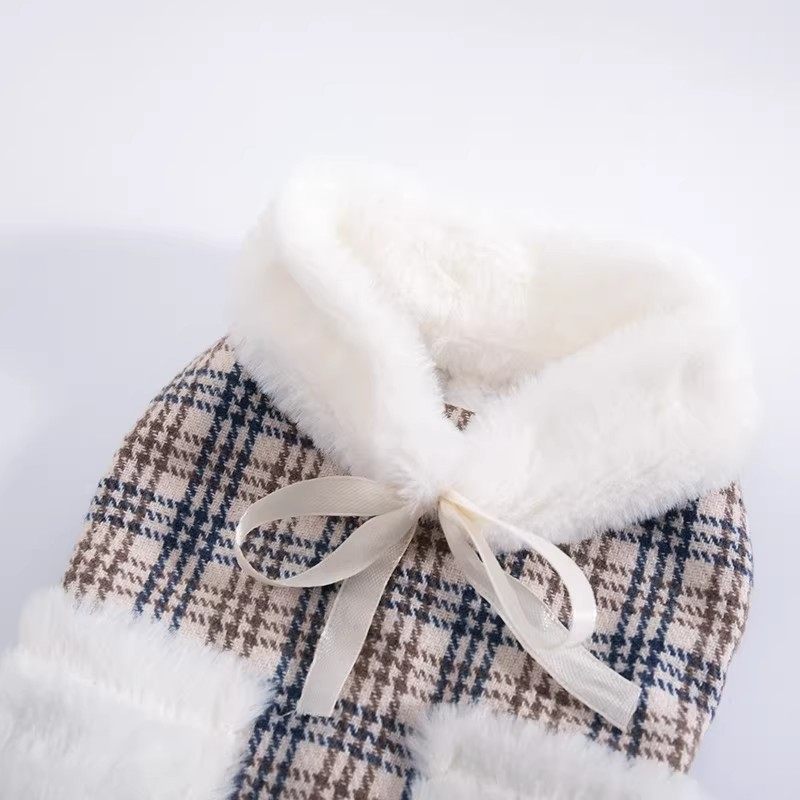 狗狗衣服秋冬款新款格子毛领马甲泰迪比熊小型犬保暖猫咪宠物服装,淘宝优惠券,粉丝福利购,淘宝优惠卷