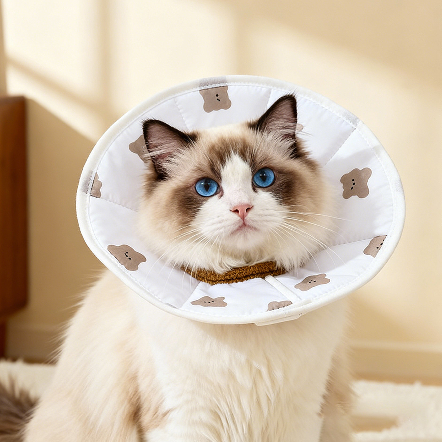 猫咪伊丽莎白圈卡通绝育防舔专用猫头套可调节小型犬狗狗防水脖圈,淘宝优惠券,粉丝福利购,淘宝优惠卷