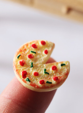 zakka迷你仿真铁盘披萨小摆件