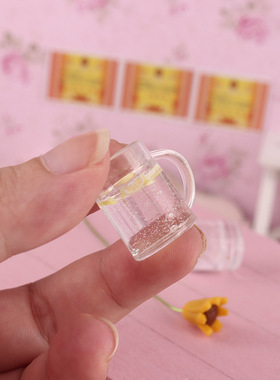 仿真开水杯子迷你透明水壶小摆件