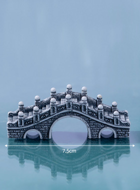 微景观仿真中式假山拱桥盆景摆件