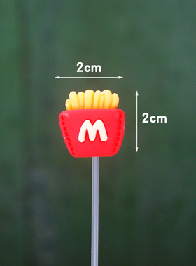 可爱卡通人物装饰花插薯条爆米花多肉仙人掌花盆装饰插件造景神器