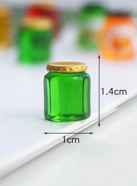 微缩食玩迷你仿真果酱瓶蜂蜜罐娃娃屋场景装饰桌面树脂小摆件模型