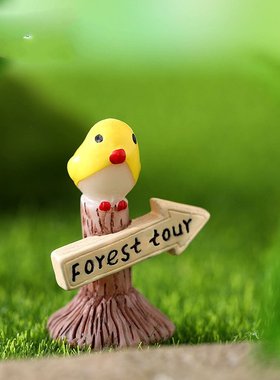 迷你仿真指路牌椰子树树桩摆件