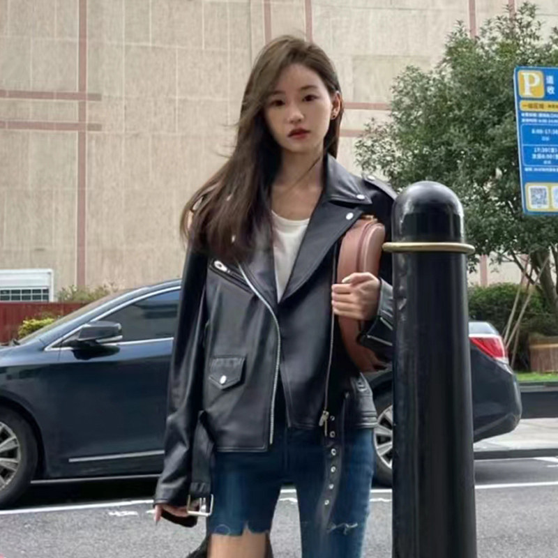 黑色女皮衣新款独特爆款外套女装高级感美拉德机车短款夹克小个子,淘宝优惠券,粉丝福利购,淘宝优惠卷