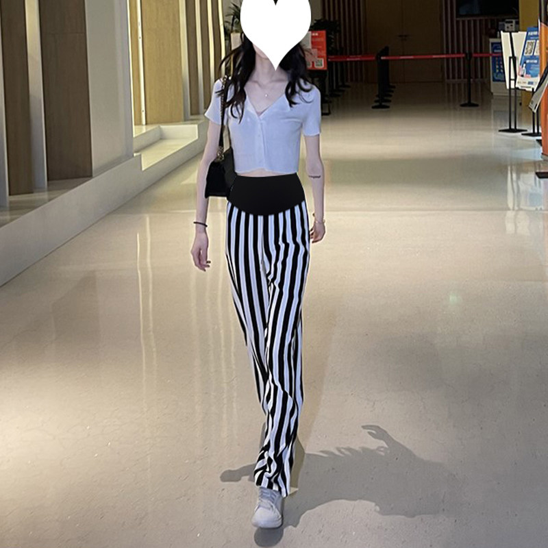 孕妇裤夏季薄款2024新款大码显瘦直筒加长款高个子外穿托腹阔腿裤,淘宝优惠券,粉丝福利购,淘宝优惠卷