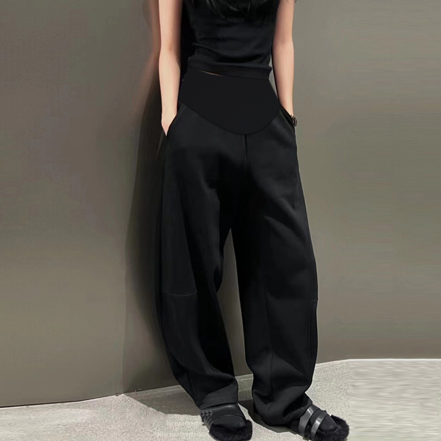 孕妇裤春秋冬季休闲裤外穿时尚大码直筒加长款托腹显瘦香蕉阔腿裤,淘宝优惠券,粉丝福利购,淘宝优惠卷