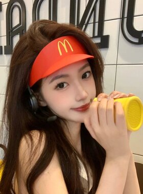 麦当劳帽子对讲机自拍装饰道具