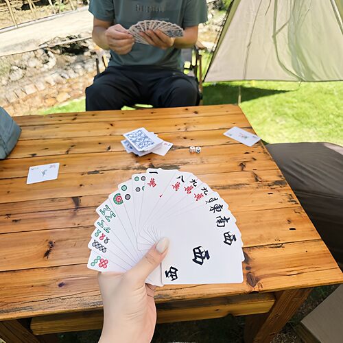 麻将牌防水加厚送筛子打麻将方便了！麻将扑克牌纸牌家用旅行简装 - 图3