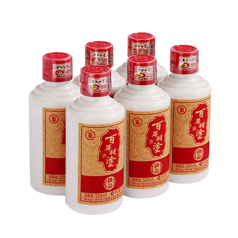 百年糊涂52度精品贵州浓香型高粱粮食小瓶白酒175ml*6瓶 - 图3