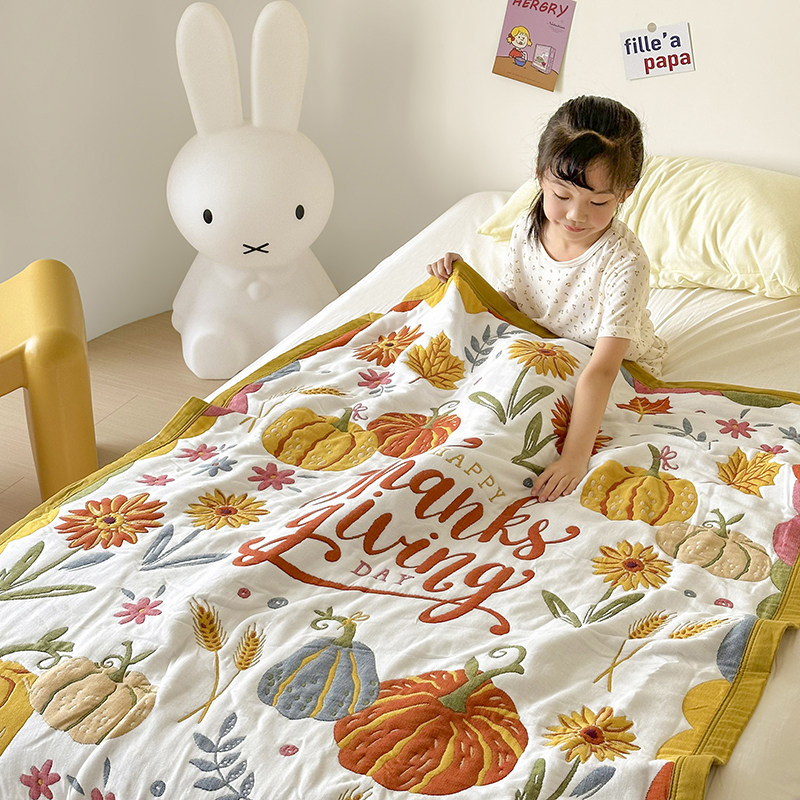 十层纱布毛巾被纯棉儿童盖毯宝宝婴儿小被子午睡毯子幼儿园空调被