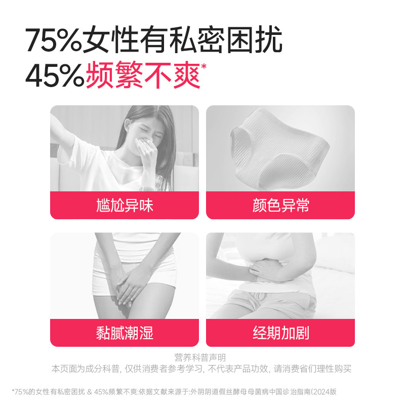 万益蓝WonderLab富硒蔓越莓益生菌女性花园私秘密呵护小粉瓶调理