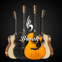 Brook 40 41 inches beginner starter V12 S25 plus earthquake veneer electric box folk guitar guitit