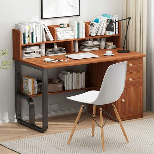 Настольная книжная полка одна -в одном простом домашнем домашнем компьютерном столе.