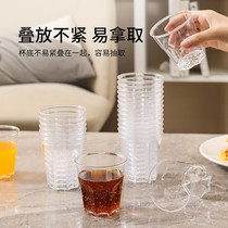 Beauty Kitchen Disposable Cups Thickened Crystal Clear Transparent Drinking Cup Hard Plastic Drink Cup 482