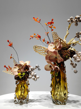 摆放样板间花器琉璃简约现代