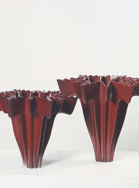 简约复古红色桌面装饰摆件民宿样板间软装陶瓷装饰品摆设