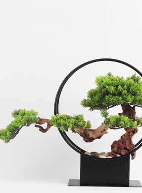 中式铁迎客松仿真售楼处