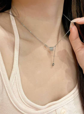 不对称项链纯银999项链女款锁骨链轻奢高级感生日礼物送闺蜜女友