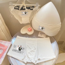 New Products Lovers Panties Pants Sexy Lace Ice Silk Slip Mid Waist Black Romantic Sweet a man and a woman couple presents