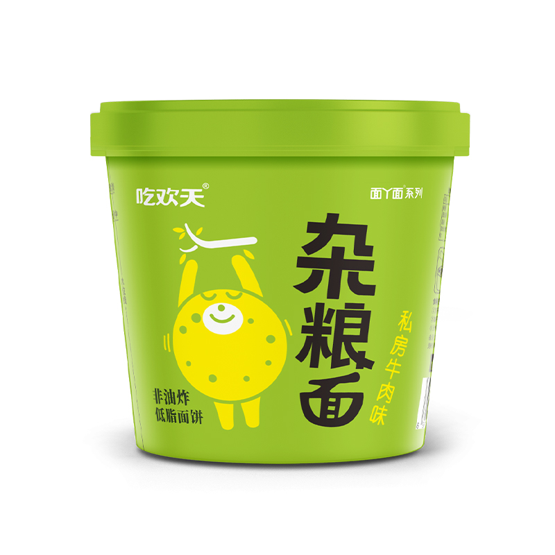 吃欢天荞麦面杂粮面速食宿舍非油炸小面方便面轻食健身代餐泡面