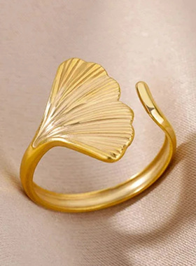 不锈钢不褪色锆石几何轻奢女戒