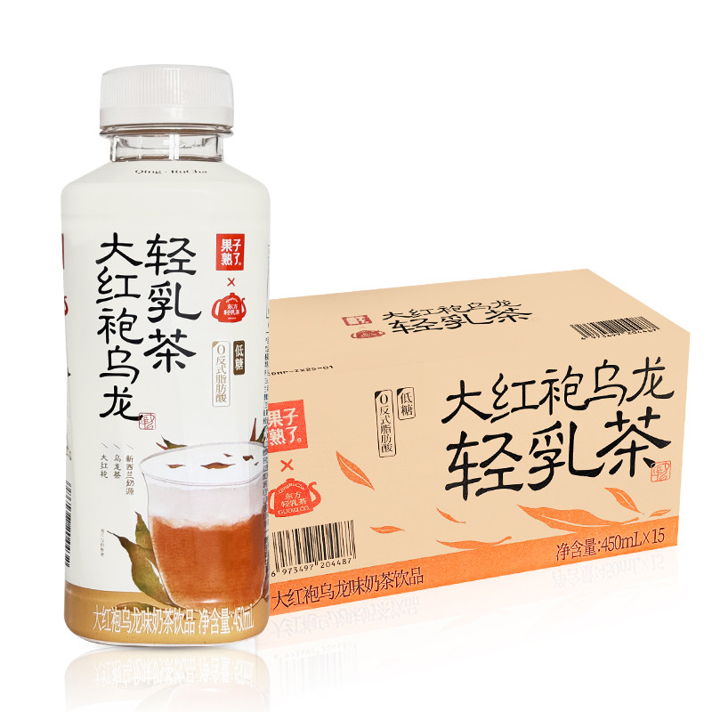 果子熟了轻乳茶桂花乌龙大红袍乌龙奶茶450ml*15瓶整箱低糖奶茶,淘宝优惠券,粉丝福利购,淘宝优惠卷
