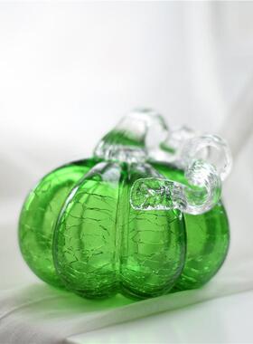 摆件玻璃南瓜家居礼物工艺出口装饰品艺术手工客厅桌面彩色美式架