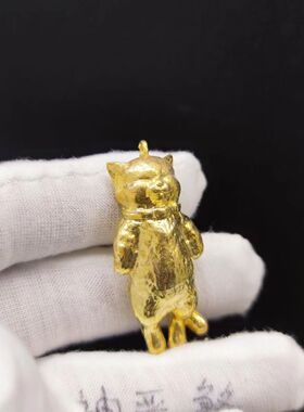 女闺蜜黄铜可爱猫咪吊坠呆萌