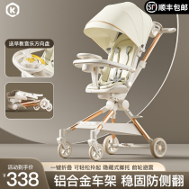 Skaters Divine Instrumental High Landscape Baby can sit flat aluminium alloy light folding two-way walking baby trolley baby trolley