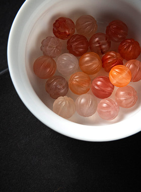 俄料白花蜜蜜蜡手串6mm冰飘保山