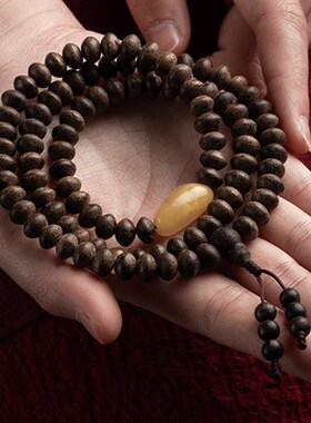 沉香手串多圈算盘珠老料DIY男女