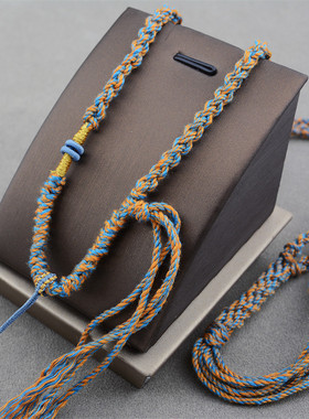 藏式风吊坠绳手搓棉线编织项链绳