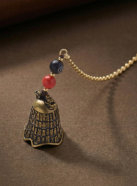 道家黄铜财神车载车挂挂件高级感