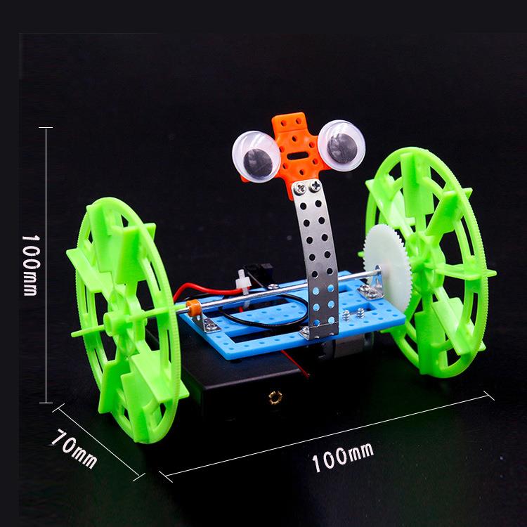 科学实验科趣幼儿园小学生儿童手工两轮平衡车机器人科技小制作-图0