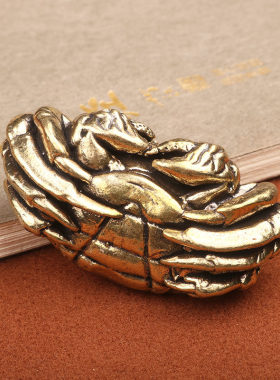 纯黄铜创意办公桌面工艺品茶宠