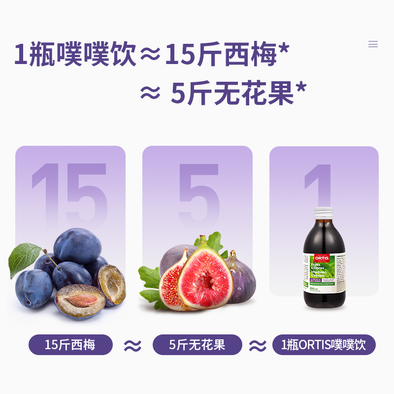 ORTIS柯得仕浓缩西梅汁纤维果饮酵素益