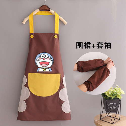 可爱日系防水围裙防油家用厨房做饭时尚男女围腰工作服定制印logo - 图3