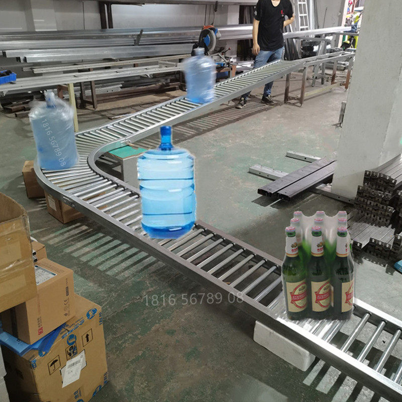 传送搬运神器桶装水卸车卸货不锈钢滑板下货滑梯卸啤酒无动力滚筒