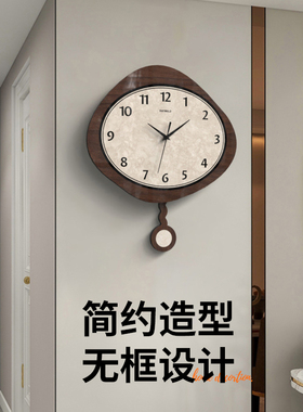 客厅挂钟法式时钟挂墙餐厅卧室静音挂表中古风背景墙欧式石英钟表
