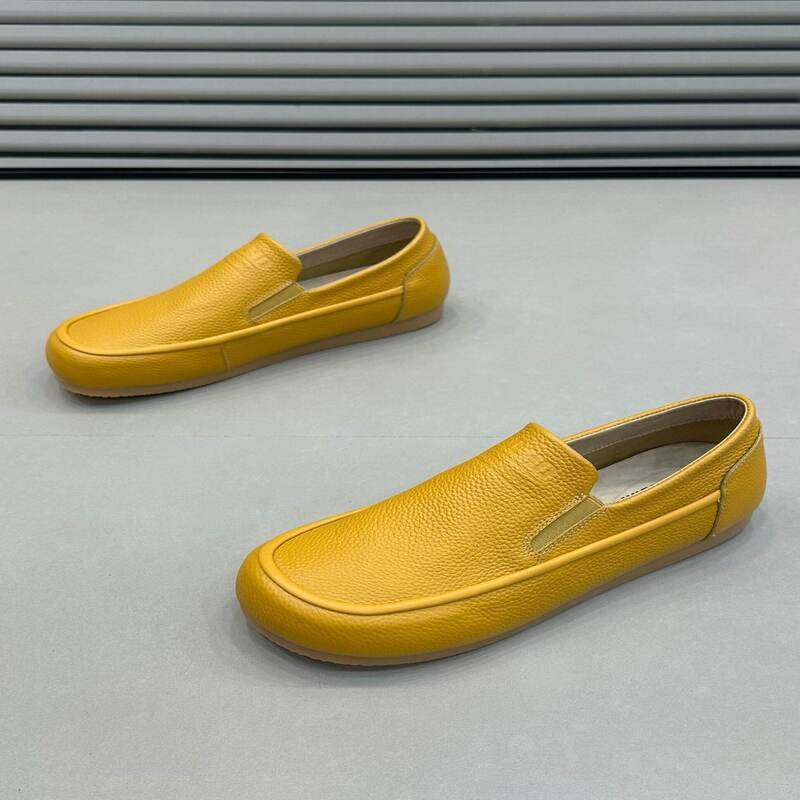 一脚蹬瓢鞋豆豆鞋纯皮面春夏新款圆头皮鞋百搭休闲乐福鞋软底男鞋,淘宝优惠券,粉丝福利购,淘宝优惠卷