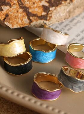 2024on Simple Wave Adjustable Finger Rings Wedding Party