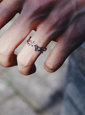 Punk Fashion Irregular Thorns Couple Rings Retro Hip-hop