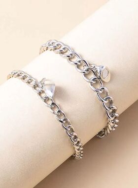 2024er Color Metal Alloycouple Bracelets Friendship Jewelry