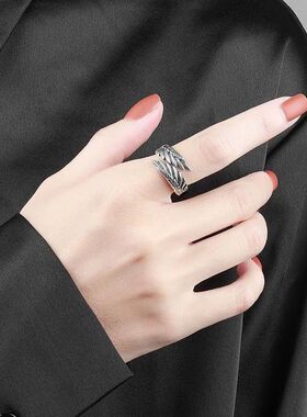 2024omen Punk Hip Hop Open Adjustable Finger Rings Party