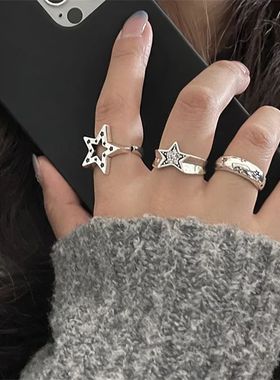 Fashion Pentagram Geometric Star Ring For Women Adjustable
