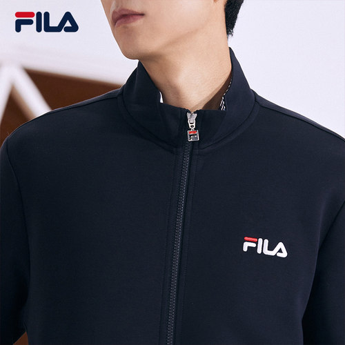 FILA 斐乐官方男士针织长袖外套2026春时尚休闲运动基础立领上衣 - 图3