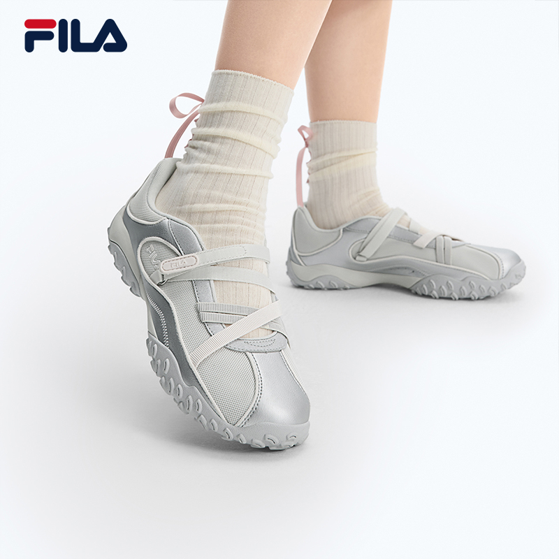 FILA 斐乐官方PEBBLE SANDAL复古凉鞋女2025夏新款芭蕾凉鞋休闲鞋