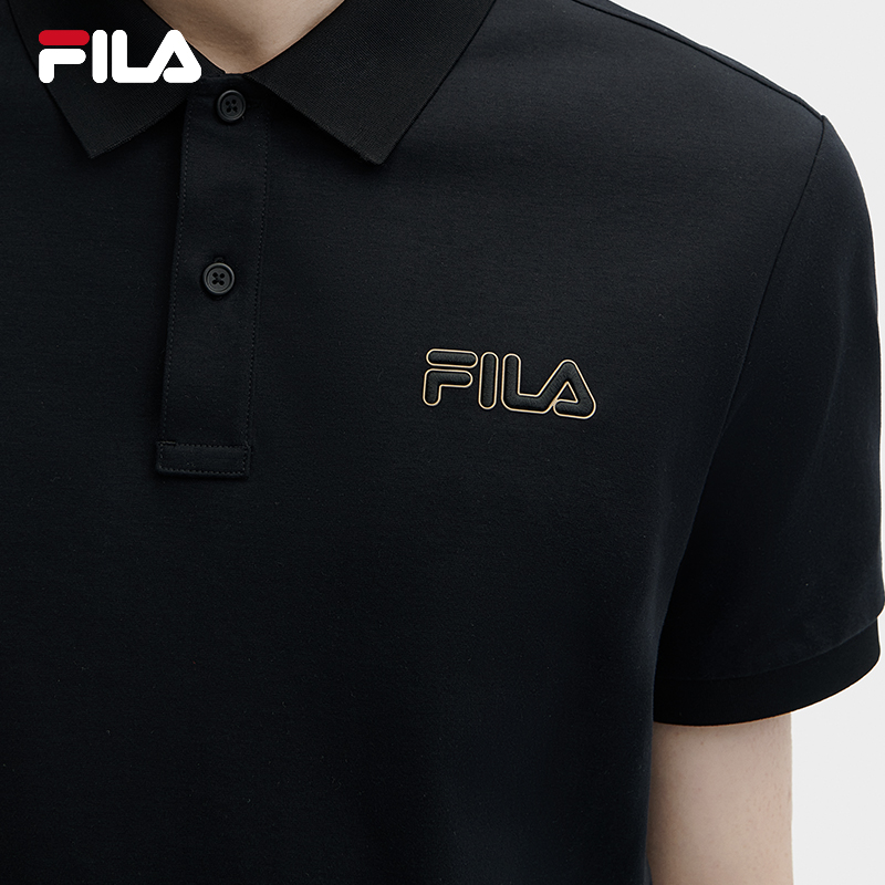 FILA 斐乐官方男子针织短袖POLO衫2024夏季新款时尚休闲基础上衣 - 图3